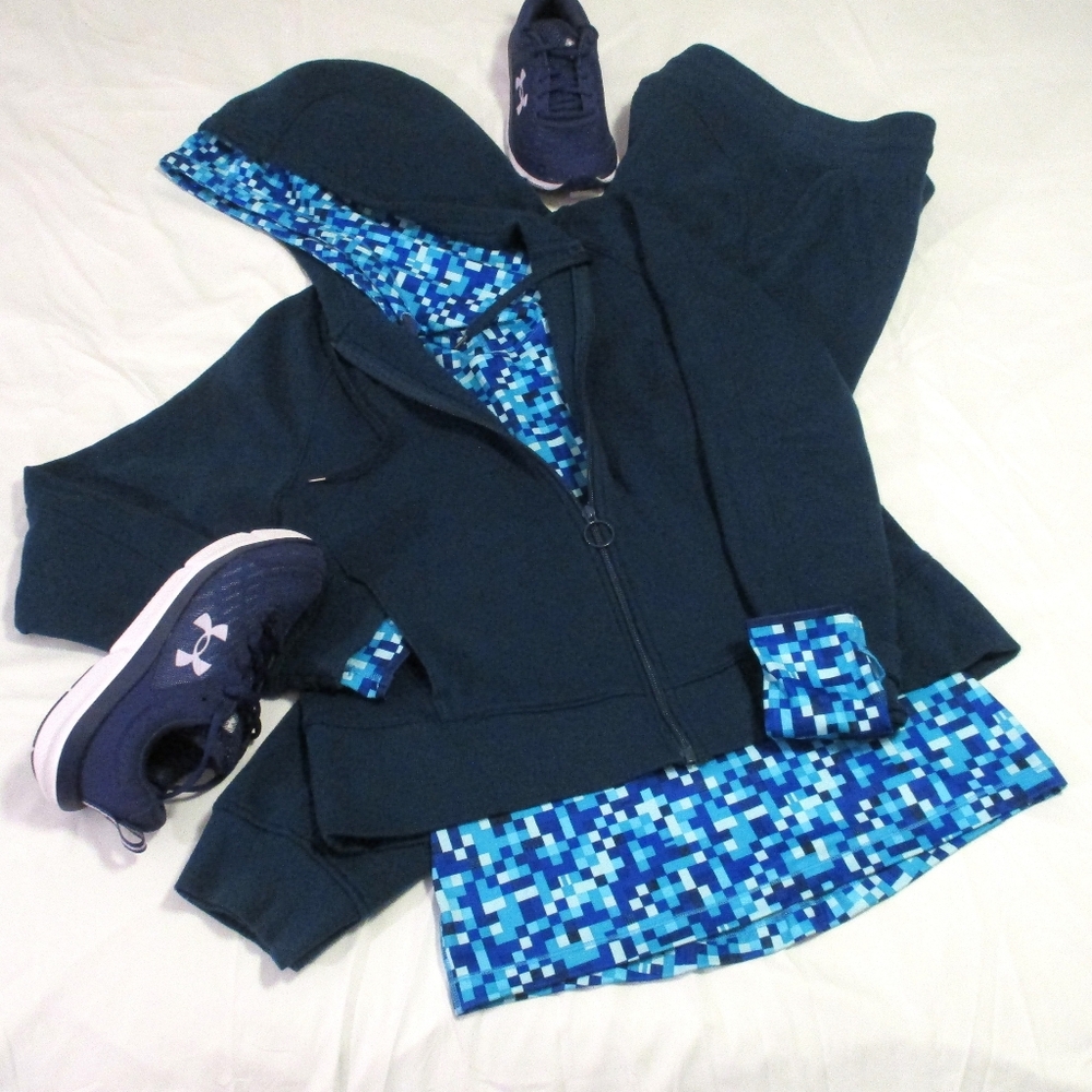 TEK GEAR TEAL/DEEP AQUA HOODIE SWEATSUIT – ULTRASOFT FLEECE – SOFT – COZY